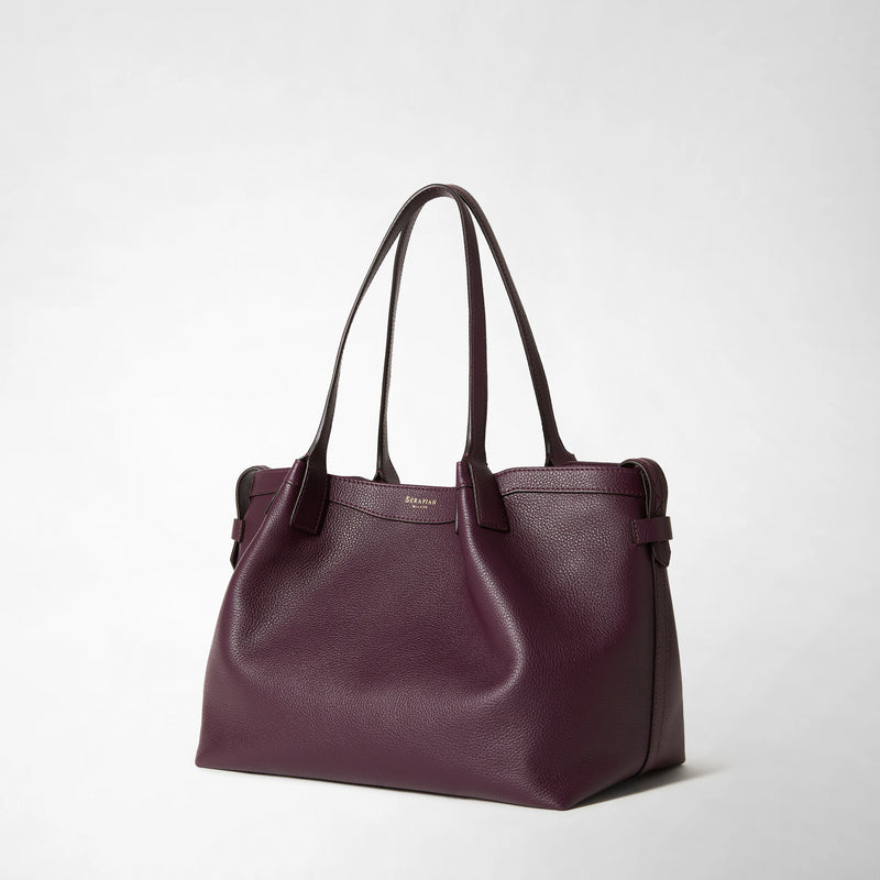 Serapian TOTE BAG SECRET PICCOLA IN PELLE RUGIADA