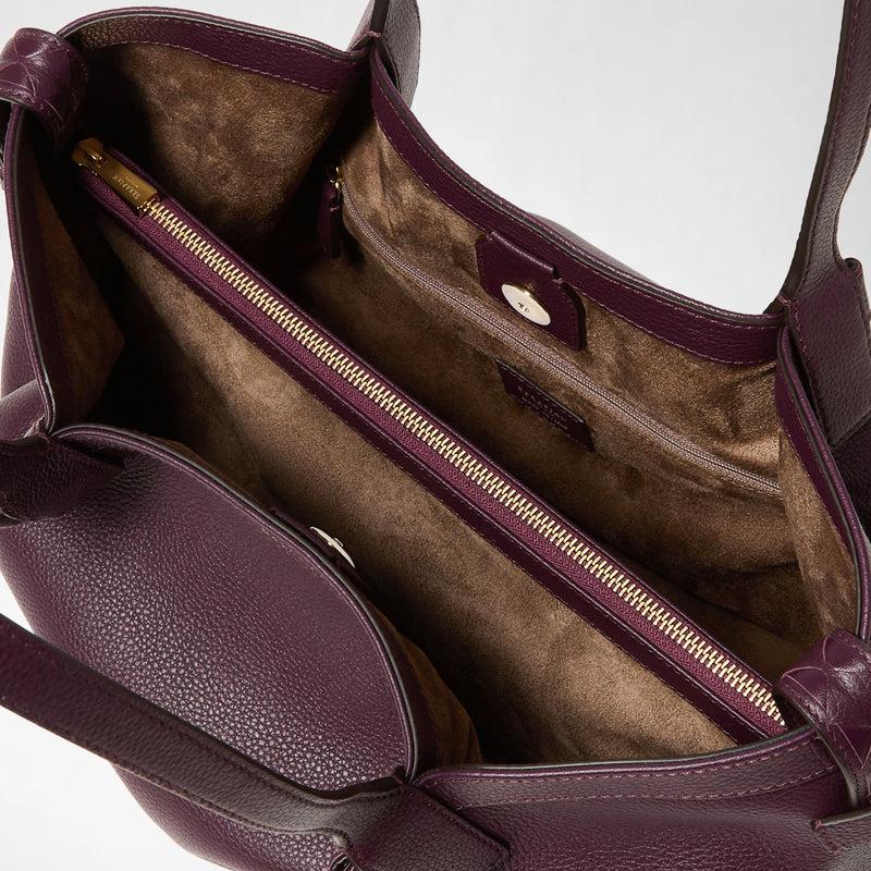 Serapian TOTE BAG SECRET PICCOLA IN PELLE RUGIADA