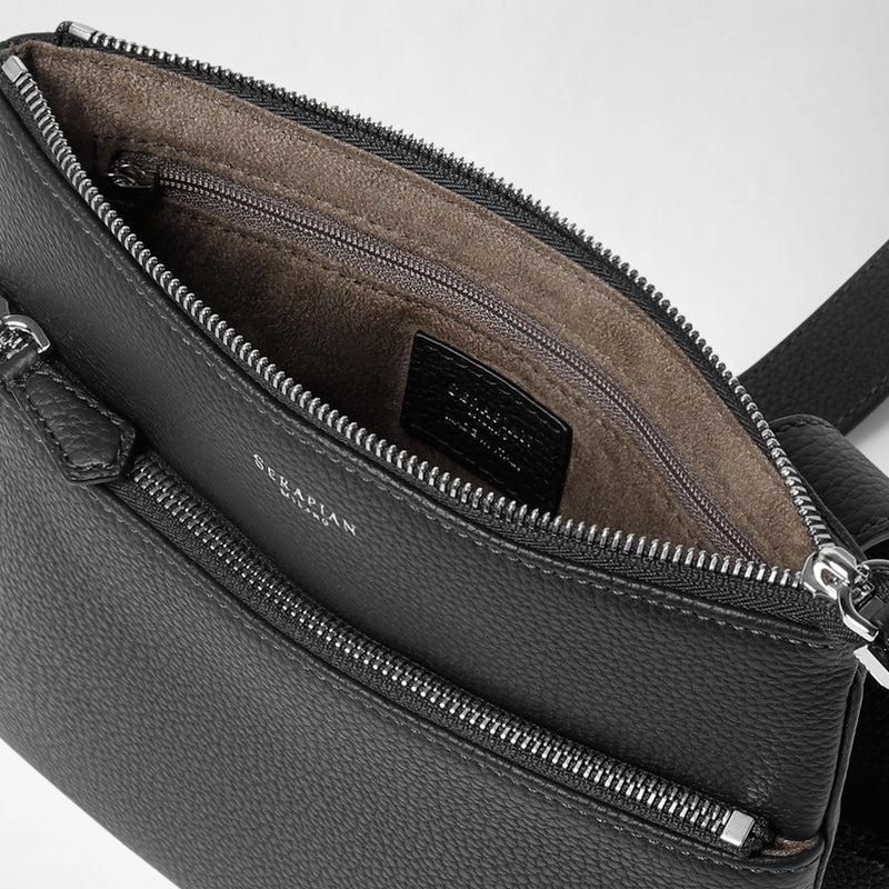 Serapian TRACOLLA PIATTA IN PELLE CACHEMIRE