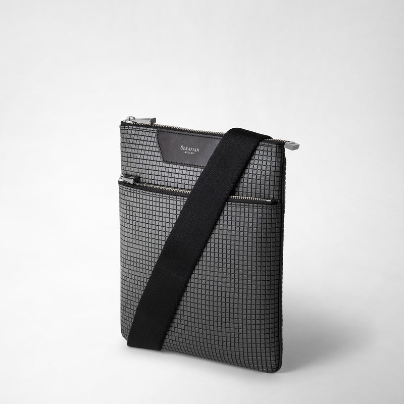 Serapian Tracolla Piatta In Stepan Asfalto-nero