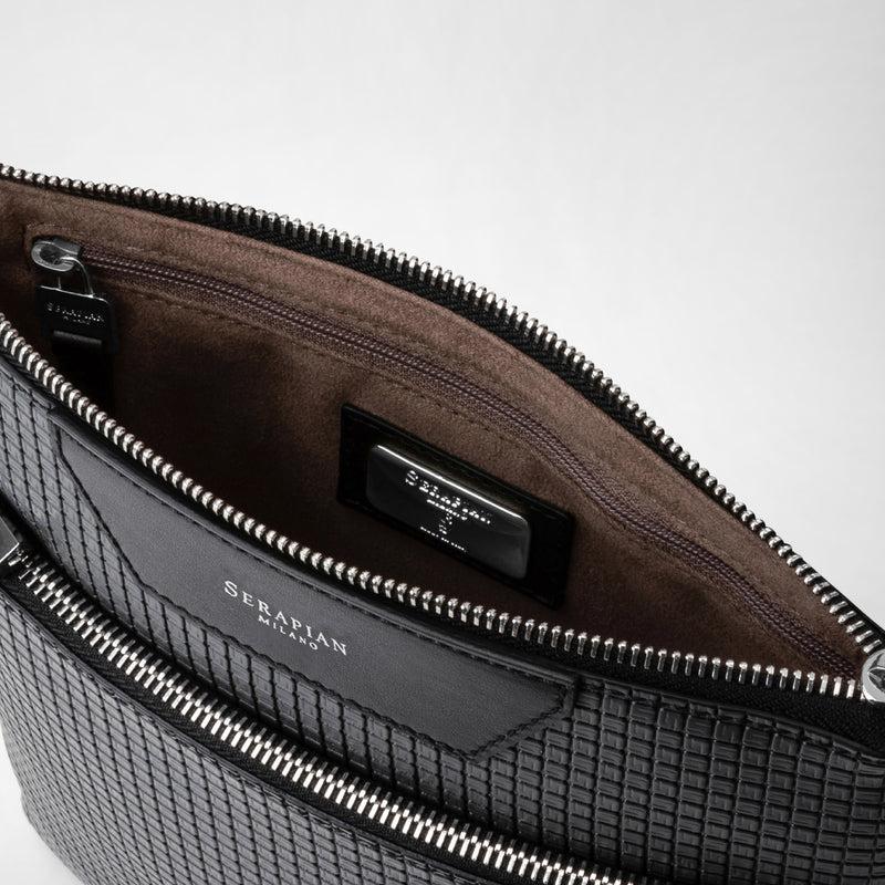 Serapian Tracolla Piatta In Stepan Asfalto-nero