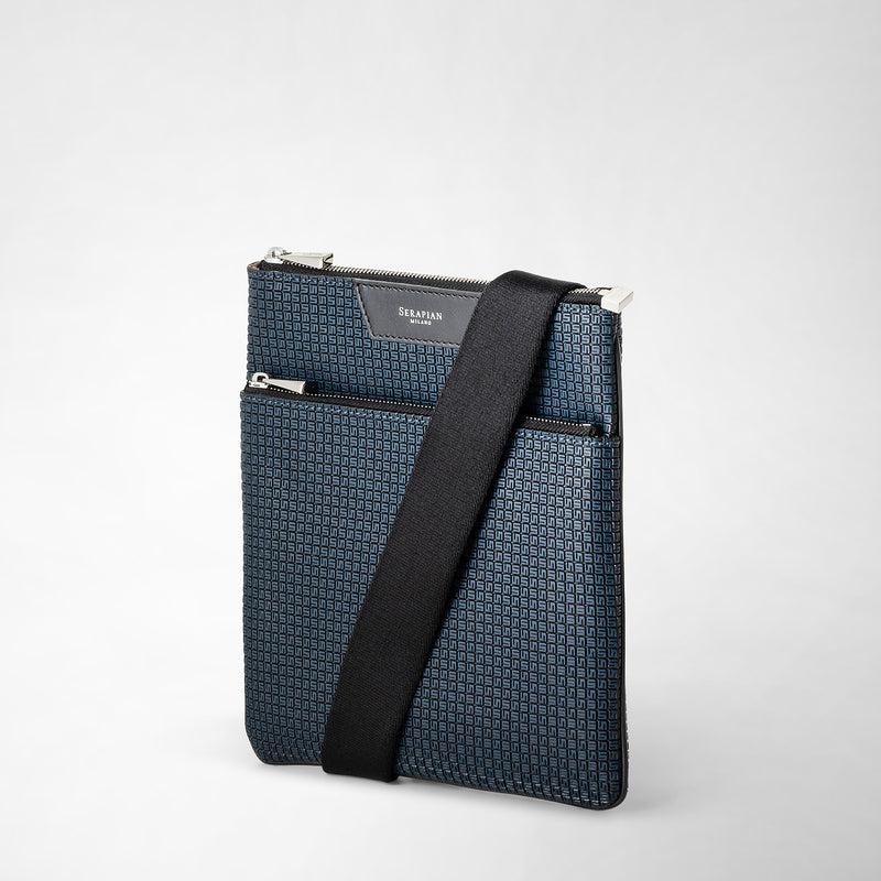 Serapian Tracolla Piatta In Stepan Blu Oceano-nero