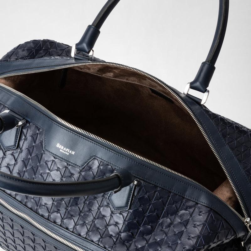 Serapian Travel Bag In Mosaico Navy Blue