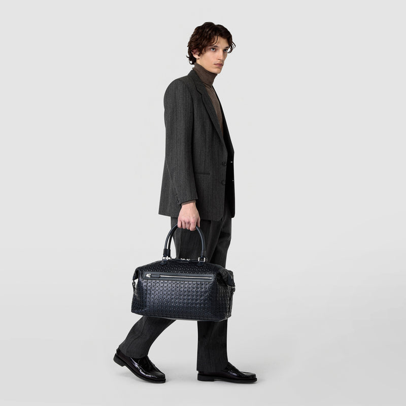 Serapian Travel bag in mosaico navy blue