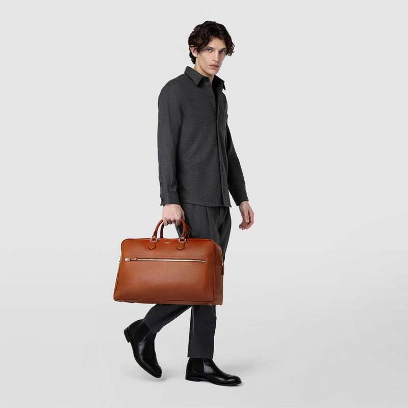 Serapian WEEKENDER MEDIA IN PELLE CACHEMIRE