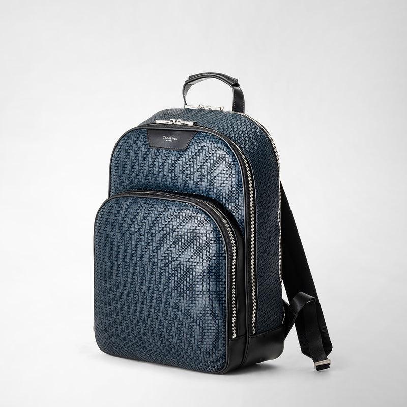 Serapian Zaino City In Stepan Blu Oceano-nero