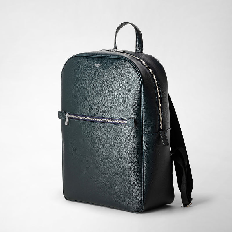 Serapian Zaino In Pelle Evoluzione Blu Navy