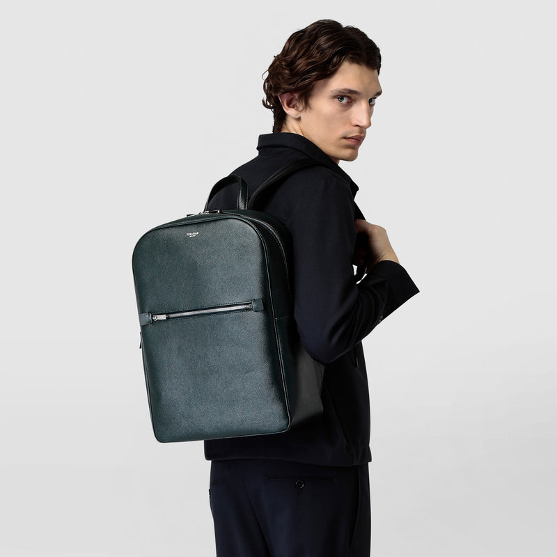 Serapian Zaino in pelle evoluzione blu navy