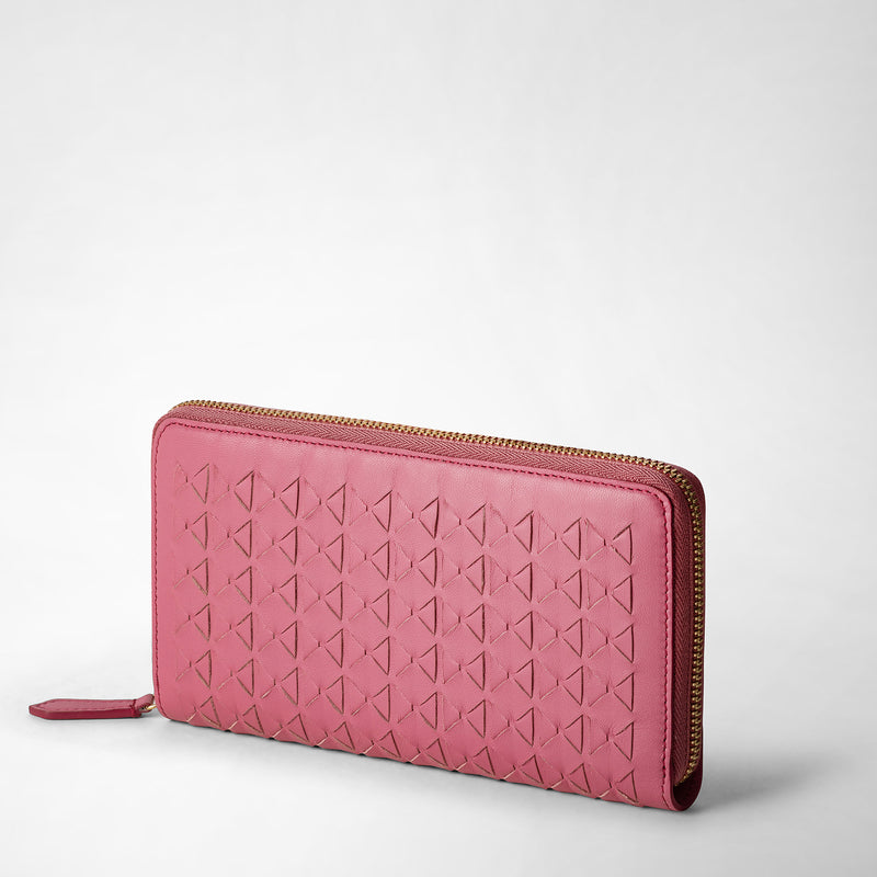 Serapian Zip-around Wallet In Mosaico Petal