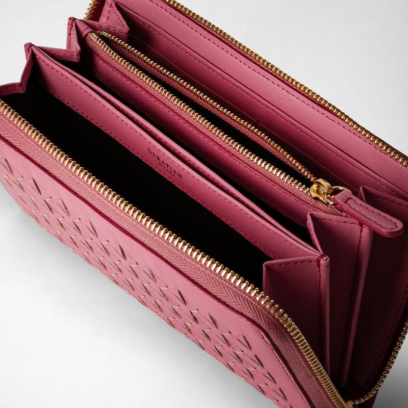 Serapian Zip-around Wallet In Mosaico Petal