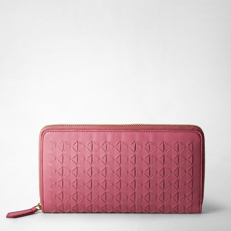 Serapian Zip-around wallet in mosaico petal