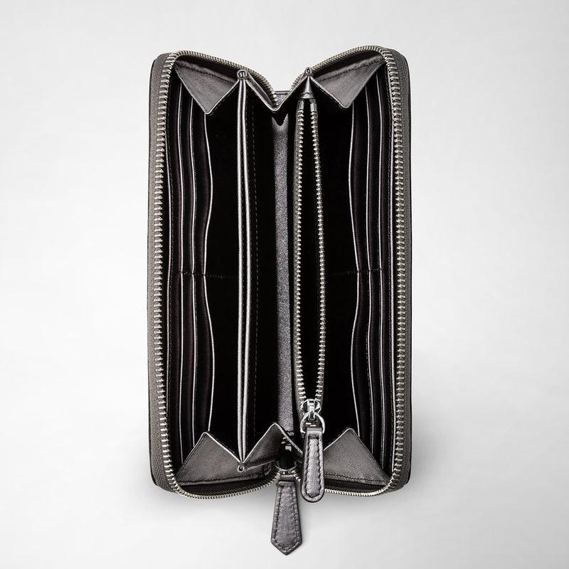Serapian Zip-around Wallet In Mosaico Ruthenium