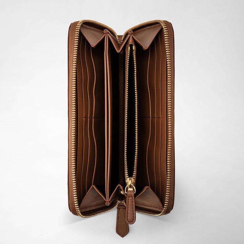 Serapian Zip-around Wallet In Mosaico Tan