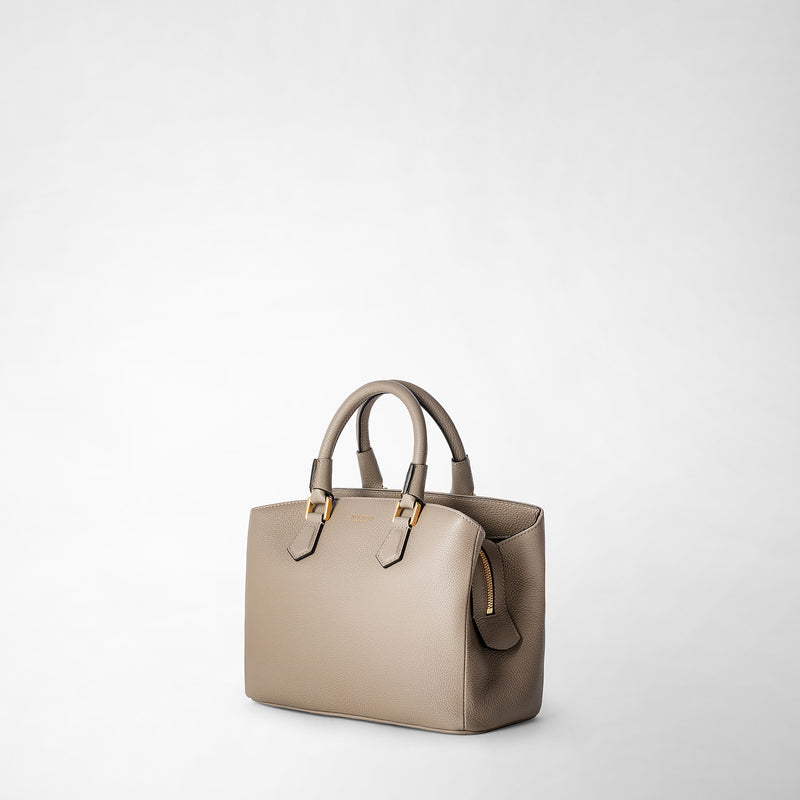 Serapian Small Luna Handbag In Rugiada Leather Sahara