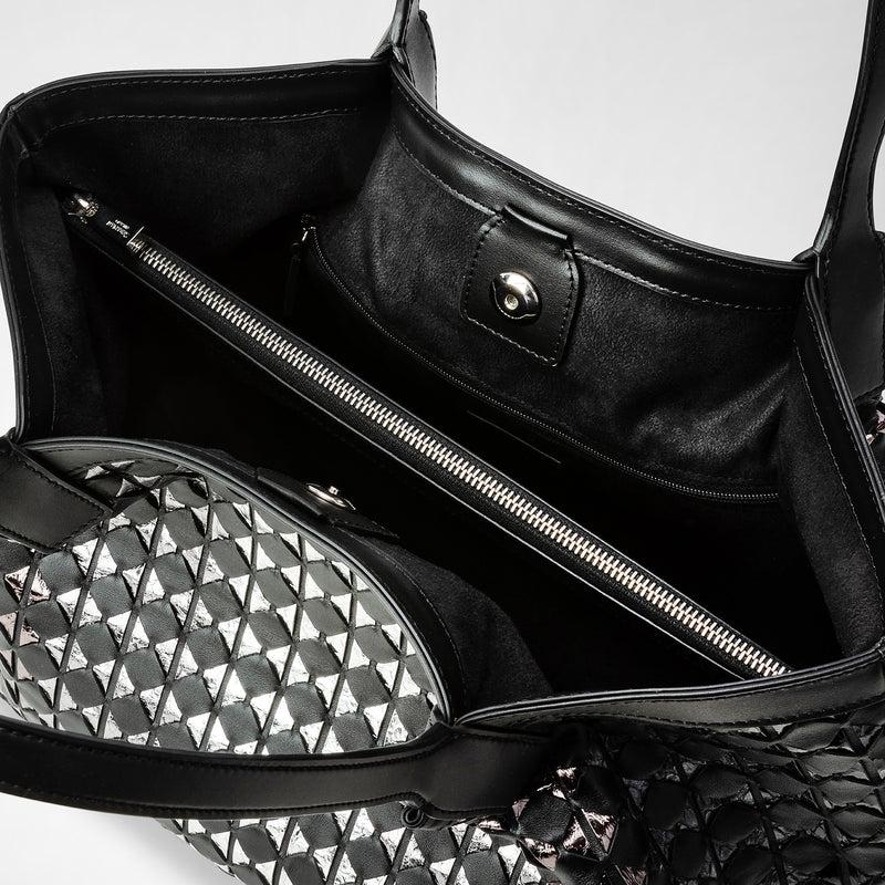 Serapian TOTE BAG SECRET PICCOLA IN MOSAICO ED ELAPHE