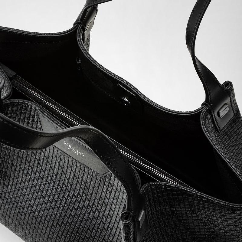 Serapian Tote Bag Secret Piccola Stepan Nero-nero Eclissi