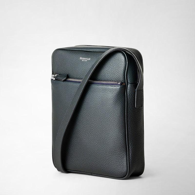 Serapian Tracolla North South In Pelle Cachemire Blu Navy