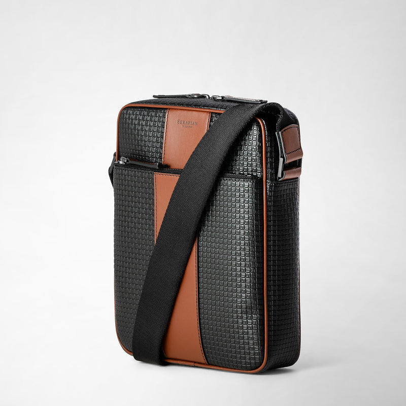 Serapian Tracolla North South In Stepan 72 Nero-cuoio