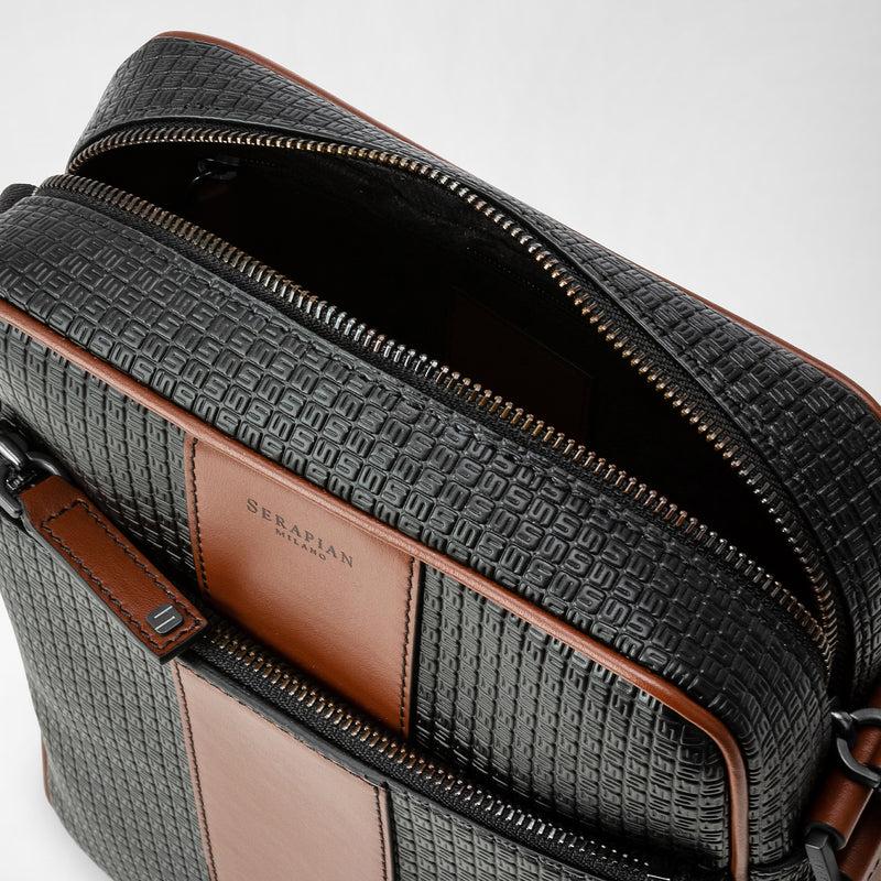 Serapian Tracolla North South In Stepan 72 Nero-cuoio