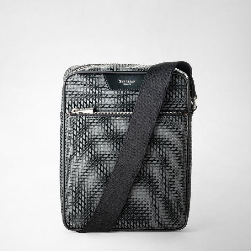 Serapian Tracolla North South In Stepan Asfalto-nero