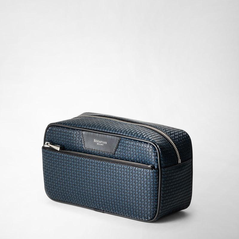 Serapian Trousse Da Bagno In Stepan Blu Oceano-nero