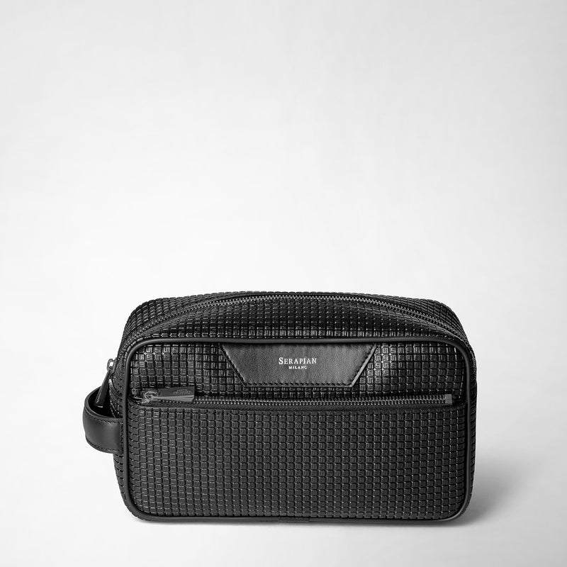 Serapian Trousse Da Bagno In Stepan Nero-nero Eclissi