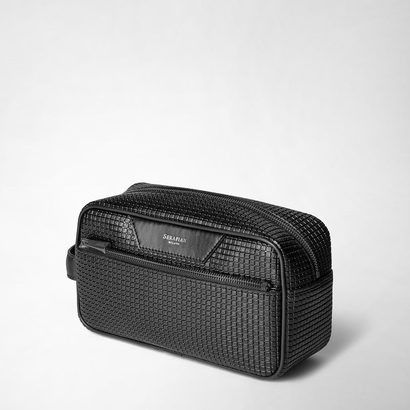 Serapian Trousse Da Bagno In Stepan Nero-nero Eclissi
