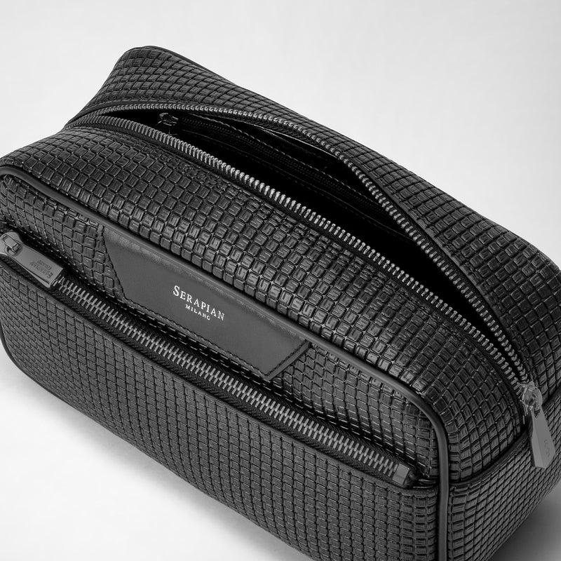 Serapian Trousse Da Bagno In Stepan Nero-nero Eclissi
