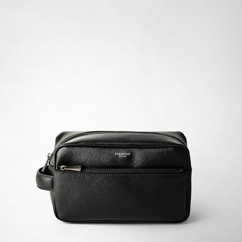 Serapian Wash bag recycled twill evoluzione eclipse black