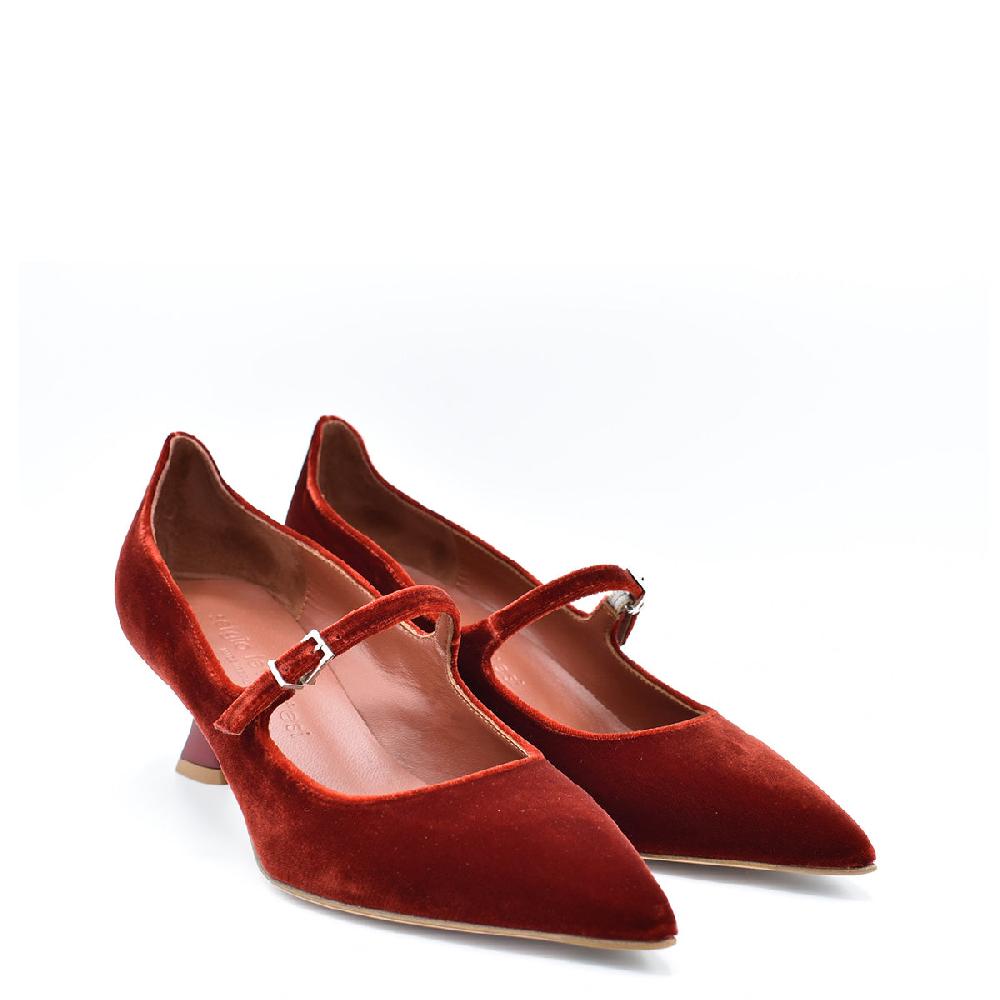 Sergio Levantesi Carlotta. Décolleté Mary Jane In Velluto