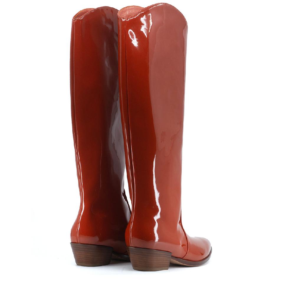 Sergio Levantesi Hilary Rust. Stivaletti Texani In Sintetico Lucido