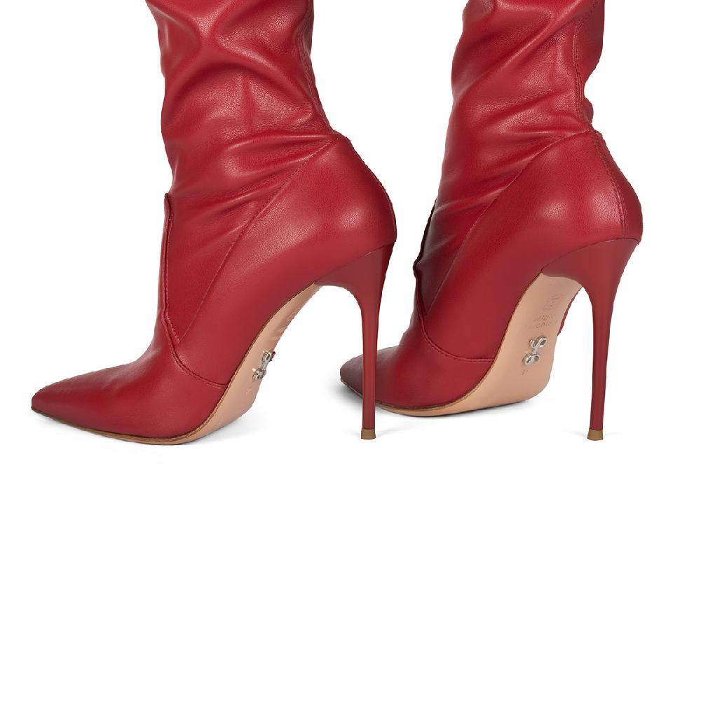 Sergio Levantesi Lupa23 | Cuissard Con Tacco A Spillo In Pelle Rosso Cardinale