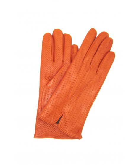 Sermoneta Gloves Guanti in Nappa foderato cashmere Arancio