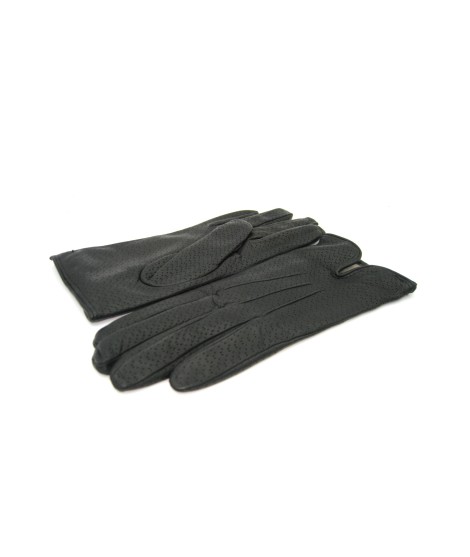 Sermoneta Gloves Guanti In Nappa Foderato Cashmere Nero