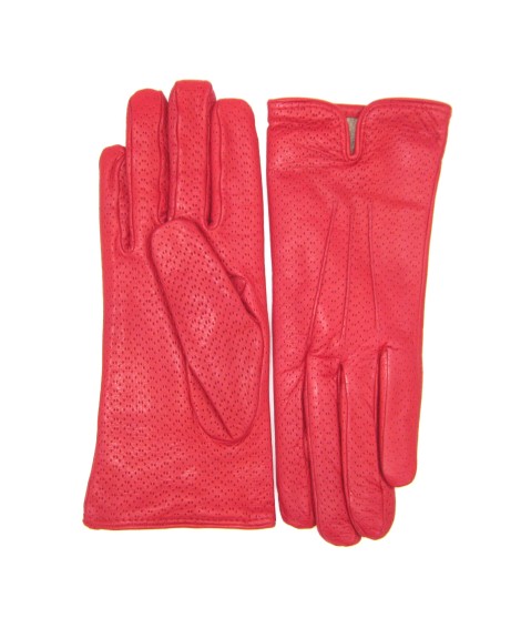 Sermoneta Gloves Guanti In Nappa Foderato Cashmere Rosso