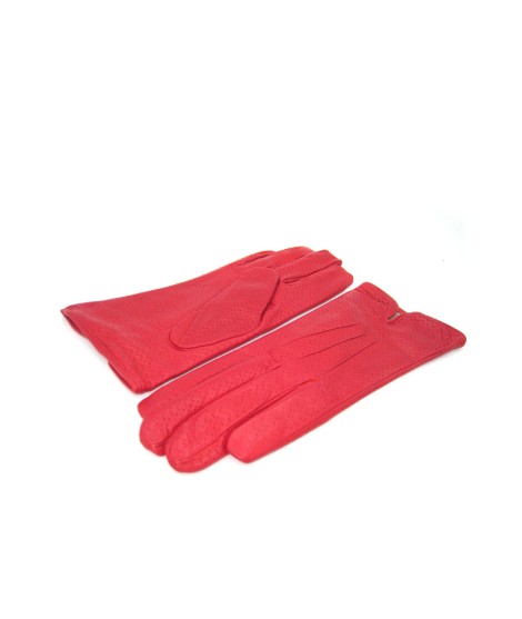 Sermoneta Gloves Guanti In Nappa Foderato Cashmere Rosso