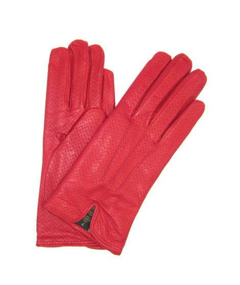 Sermoneta Gloves Guanti in Nappa foderato cashmere Rosso