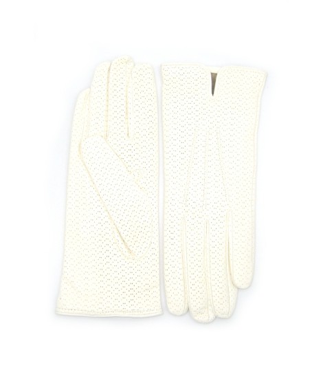 Sermoneta Gloves Guanti Nappa Foderato Cashmere Bianco