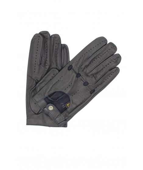 Sermoneta Gloves Guanto da Guida in Nappa dita intere Navy