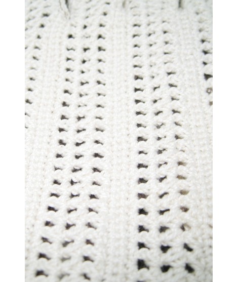 Sermoneta Gloves Guanto Guida Con Palmo In Nappa E Dorso In Crochet Fango