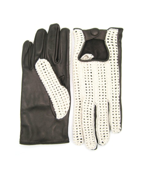 Sermoneta Gloves Guanto Guida In Nappa E Corda Dita Intere T.Moro