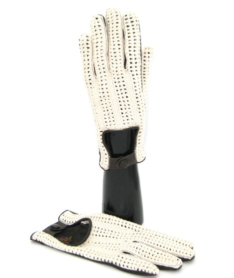 Sermoneta Gloves Guanto Guida In Nappa E Corda Dita Intere T.Moro