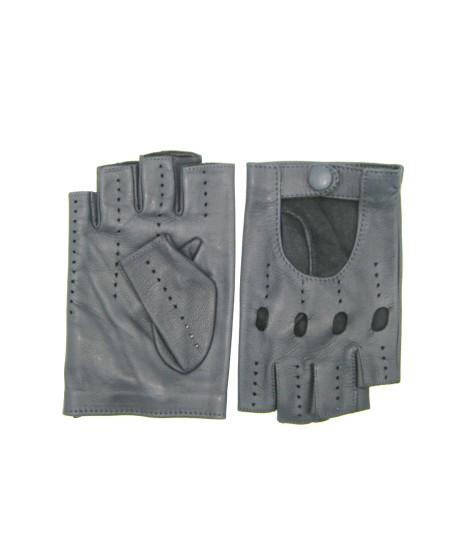 Sermoneta Gloves Guanto Guida In Nappa Mezze Dita Grigio