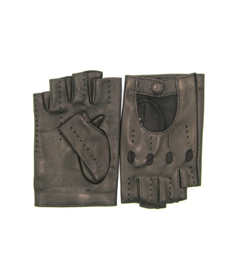Sermoneta Gloves Guanto Guida In Nappa Mezze Dita T.Moro