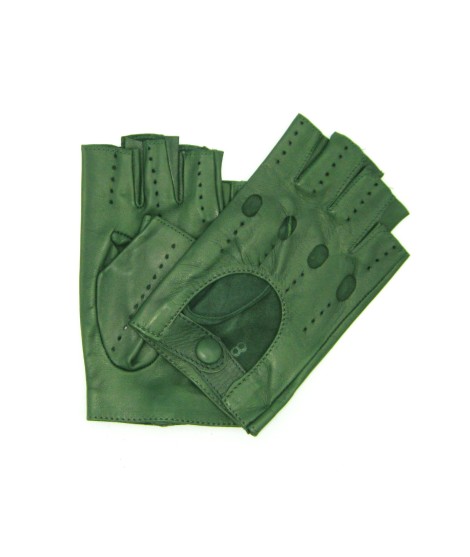 Sermoneta Gloves Guanto Guida in Nappa mezze dita Verde Oliva