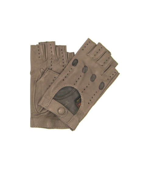 Sermoneta Gloves Guanto Guida in Nappa sfoderato 1/2 dita Fango