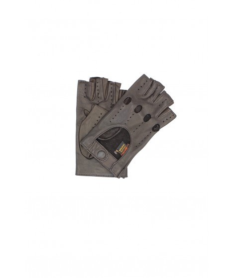 Sermoneta Gloves Guanto Guida in Nappa sfoderato 1/2 dita T.Moro