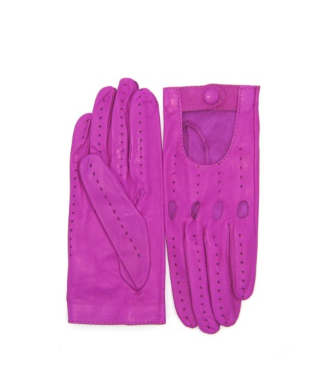 Sermoneta Gloves Guanto Guida In Nappa Sfoderato Dita Intere Fucsia