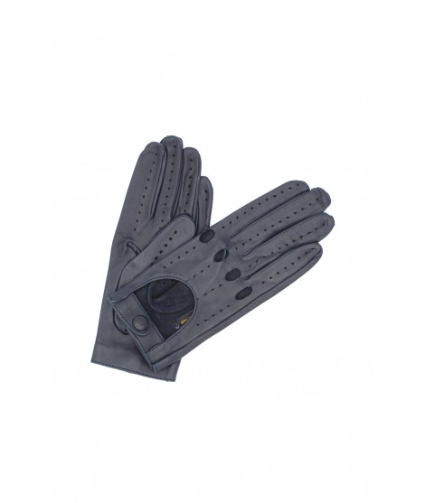Sermoneta Gloves Guanto Guida in Nappa sfoderato dita intere Navy