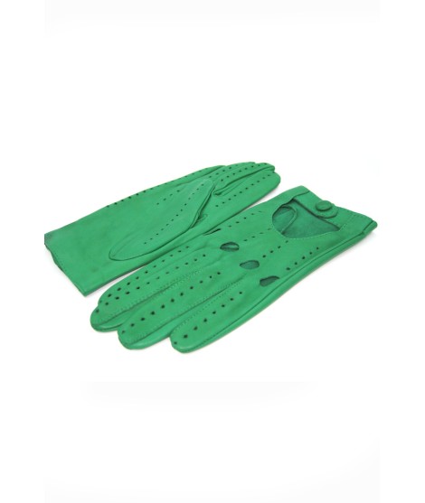 Sermoneta Gloves Guanto Guida Sfoderato Dita Intere Verde Smeraldo